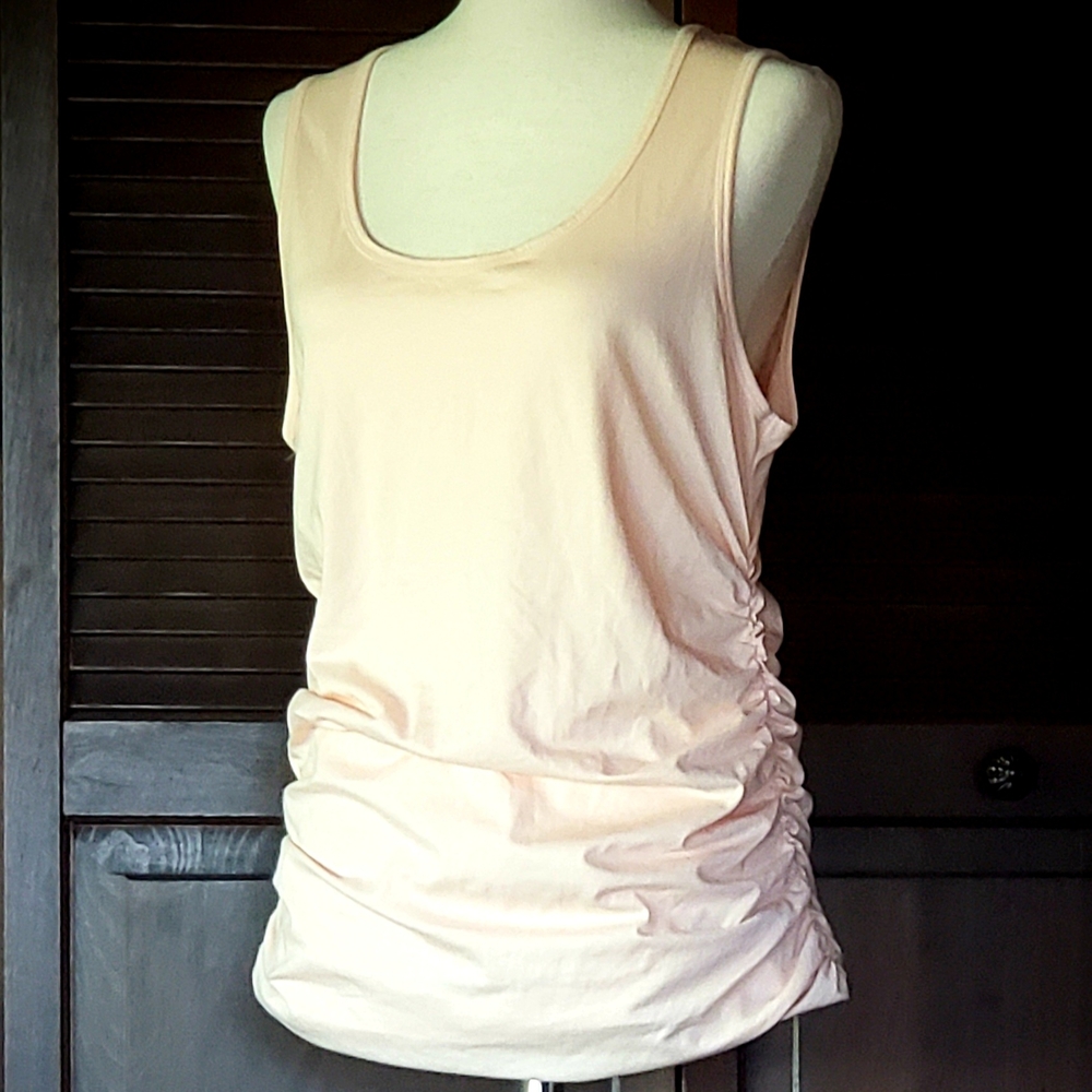 SUNDANCE Ruched Sleeveless Tank Top - Pink - XL - NWOT